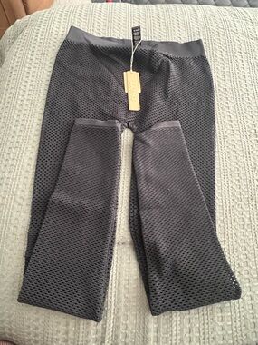 SKIMS Black Mesh Leggings